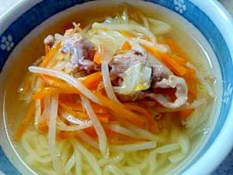 レンジで野菜あんかけラーメン